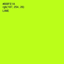 #BBFE1A - Lime Color Image