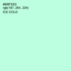 #BBFEE0 - Ice Cold Color Image