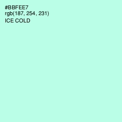 #BBFEE7 - Ice Cold Color Image