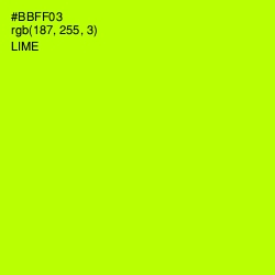 #BBFF03 - Lime Color Image