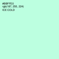#BBFFE0 - Ice Cold Color Image