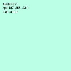 #BBFFE7 - Ice Cold Color Image