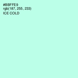 #BBFFE9 - Ice Cold Color Image