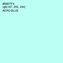 #BBFFF4 - Charlotte Color Image