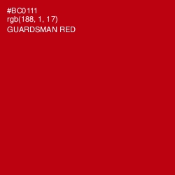 #BC0111 - Guardsman Red Color Image