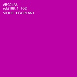 #BC01A6 - Violet Eggplant Color Image