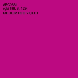 #BC0881 - Medium Red Violet Color Image