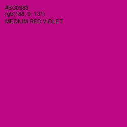 #BC0983 - Medium Red Violet Color Image