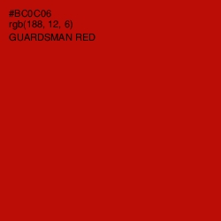 #BC0C06 - Guardsman Red Color Image