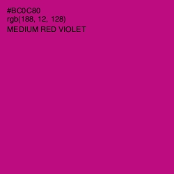 #BC0C80 - Medium Red Violet Color Image