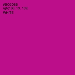 #BC0D8B - Violet Eggplant Color Image