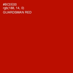 #BC0E00 - Guardsman Red Color Image