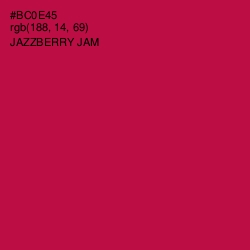 #BC0E45 - Jazzberry Jam Color Image