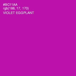 #BC11AA - Violet Eggplant Color Image