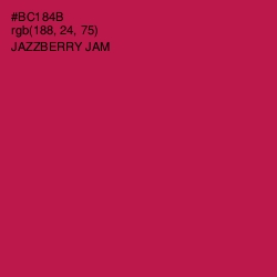 #BC184B - Jazzberry Jam Color Image