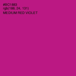 #BC1883 - Medium Red Violet Color Image