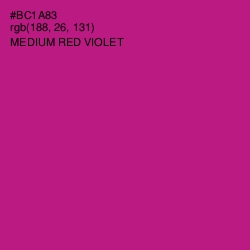 #BC1A83 - Medium Red Violet Color Image