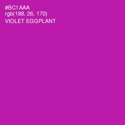 #BC1AAA - Violet Eggplant Color Image