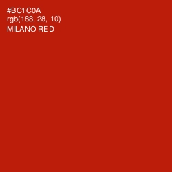 #BC1C0A - Milano Red Color Image