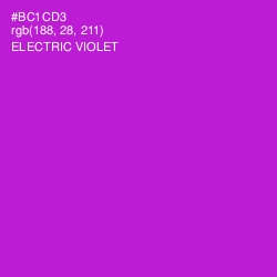 #BC1CD3 - Electric Violet Color Image