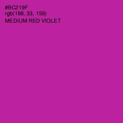 #BC219F - Medium Red Violet Color Image