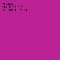 #BC2293 - Medium Red Violet Color Image
