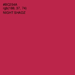 #BC254A - Night Shadz Color Image