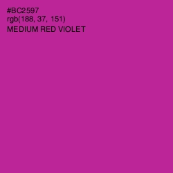 #BC2597 - Medium Red Violet Color Image