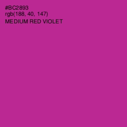 #BC2893 - Medium Red Violet Color Image