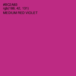 #BC2A83 - Medium Red Violet Color Image