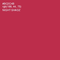 #BC2C4B - Night Shadz Color Image