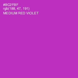 #BC2FBF - Medium Red Violet Color Image