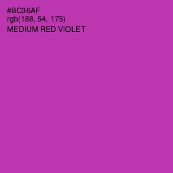 #BC36AF - Medium Red Violet Color Image