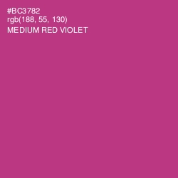 #BC3782 - Medium Red Violet Color Image