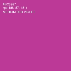 #BC3997 - Medium Red Violet Color Image