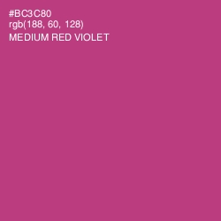 #BC3C80 - Medium Red Violet Color Image