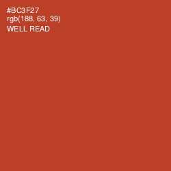 #BC3F27 - Well Read Color Image