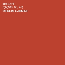 #BC412F - Medium Carmine Color Image