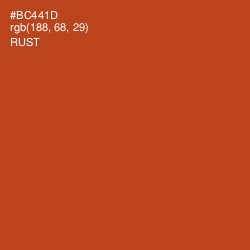 #BC441D - Rust Color Image
