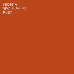 #BC451A - Rust Color Image