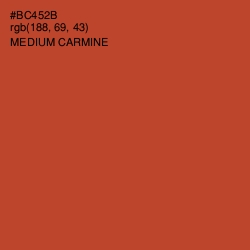 #BC452B - Medium Carmine Color Image