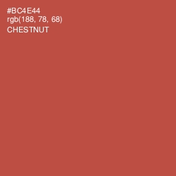 #BC4E44 - Chestnut Color Image