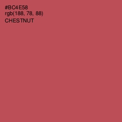 #BC4E58 - Chestnut Color Image