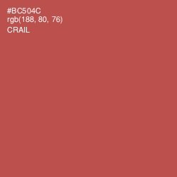 #BC504C - Crail Color Image