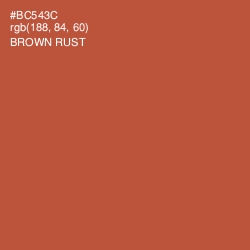 #BC543C - Brown Rust Color Image
