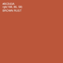 #BC563A - Brown Rust Color Image