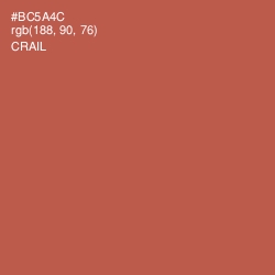 #BC5A4C - Crail Color Image