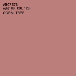 #BC7E7B - Coral Tree Color Image