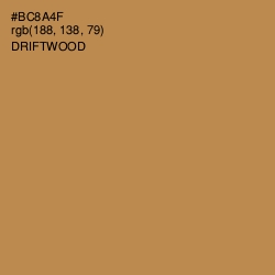 #BC8A4F - Driftwood Color Image