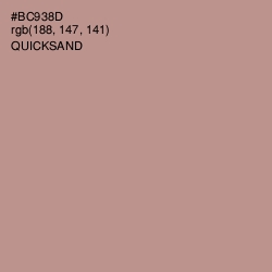 #BC938D - Quicksand Color Image
